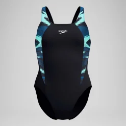 Maillot de bain Femme HyperBoom Splice Muscleback sarcelle foncé/vert