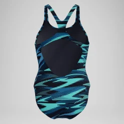 Maillot de bain Femme HyperBoom Allover Medalist sarcelle foncé/vert