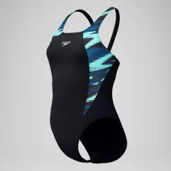 Maillot de bain Femme HyperBoom Splice Muscleback sarcelle foncé/vert