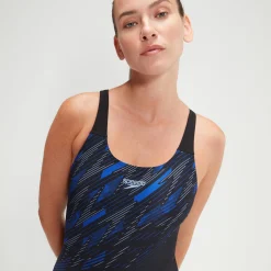 Maillot de bain Femme HyperBoom Muscleback noir/bleu
