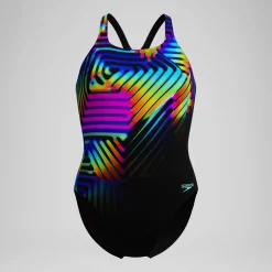 Maillot de bain Femme Medalist imprimé numérique noir