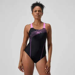Maillot de bain Femme Medley Logo noir/rose