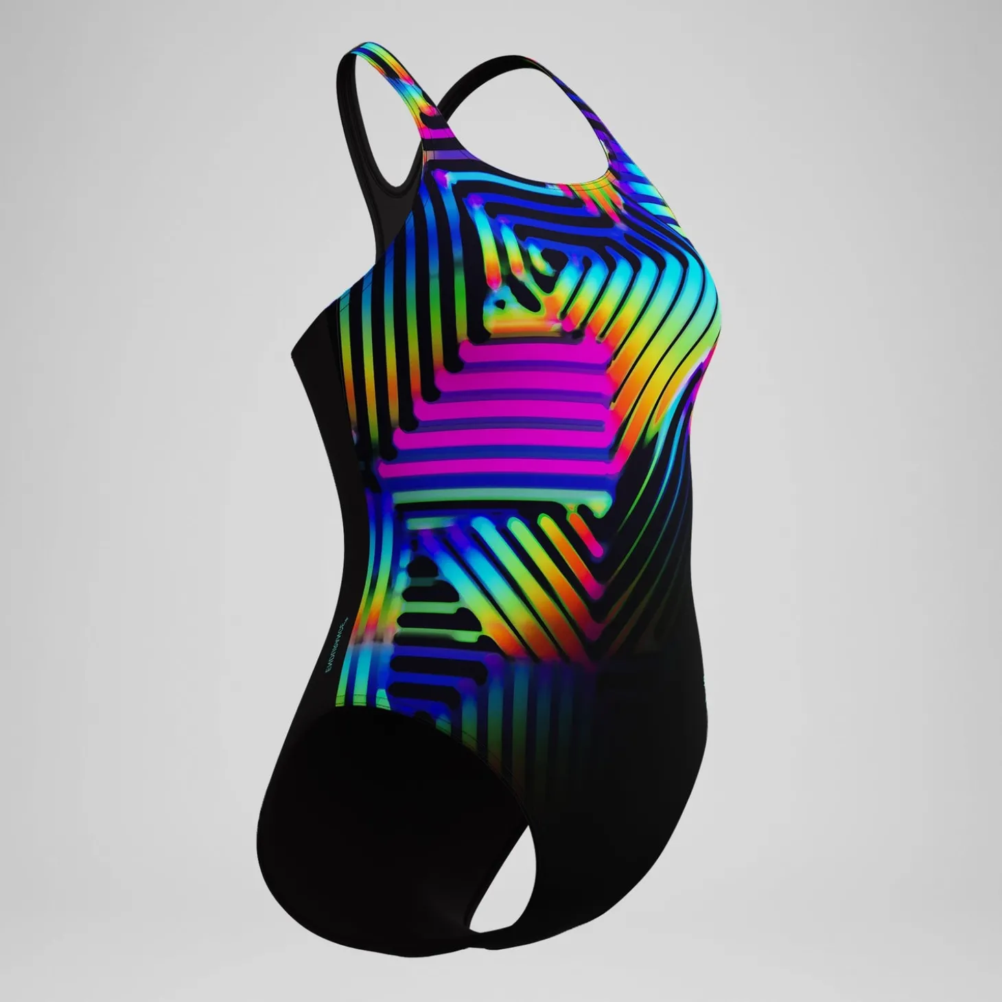 Maillot de bain Femme Medalist imprimé numérique noir