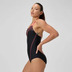 Maillot de bain Femme Medley Logo noir/corail