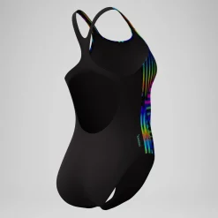Maillot de bain Femme Medalist imprimé numérique noir