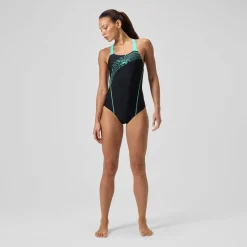 Maillot de bain Femme Medley Logo noir/turquoise