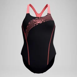 Maillot de bain Femme Medley Logo noir/corail