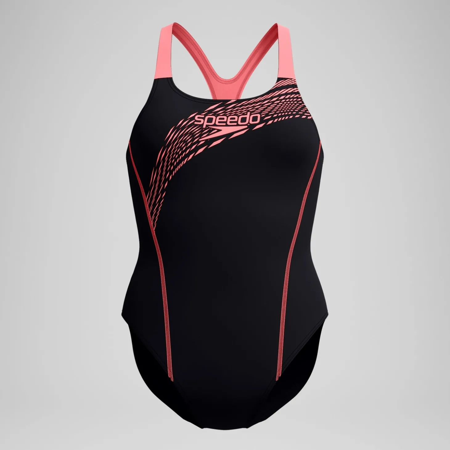 Maillot de bain Femme Medley Logo noir/corail