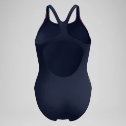 Maillot de bain Femme Medalist imprimé numérique bleu/rose