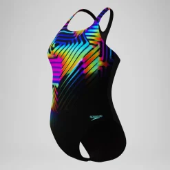 Maillot de bain Femme Medalist imprimé numérique noir