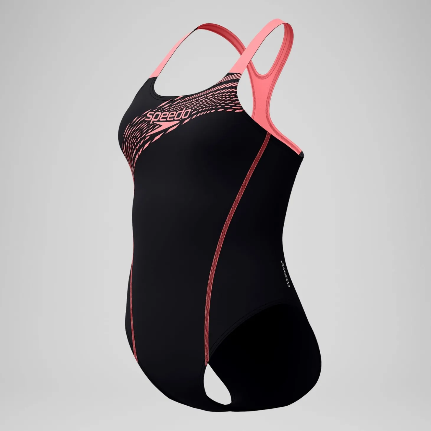 Maillot de bain Femme Medley Logo noir/corail