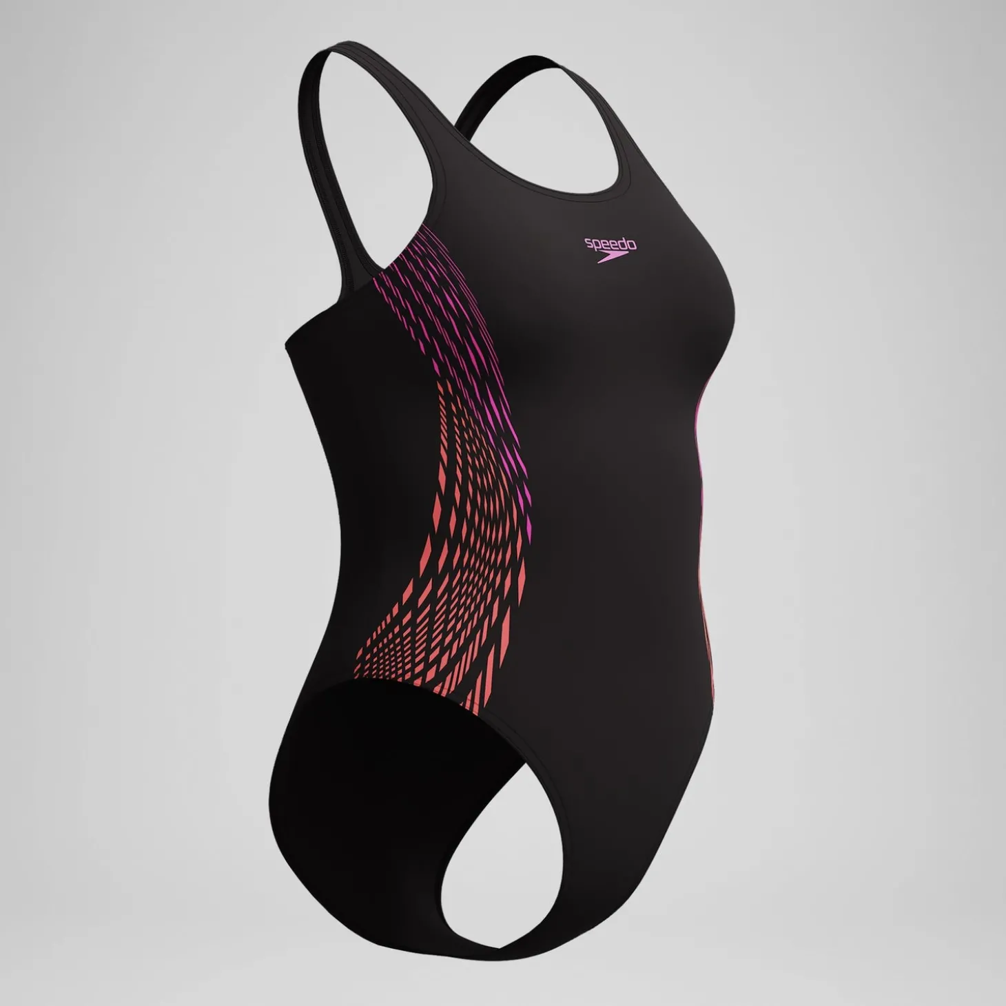 Maillot de bain Femme Placement Muscleback noir/rose
