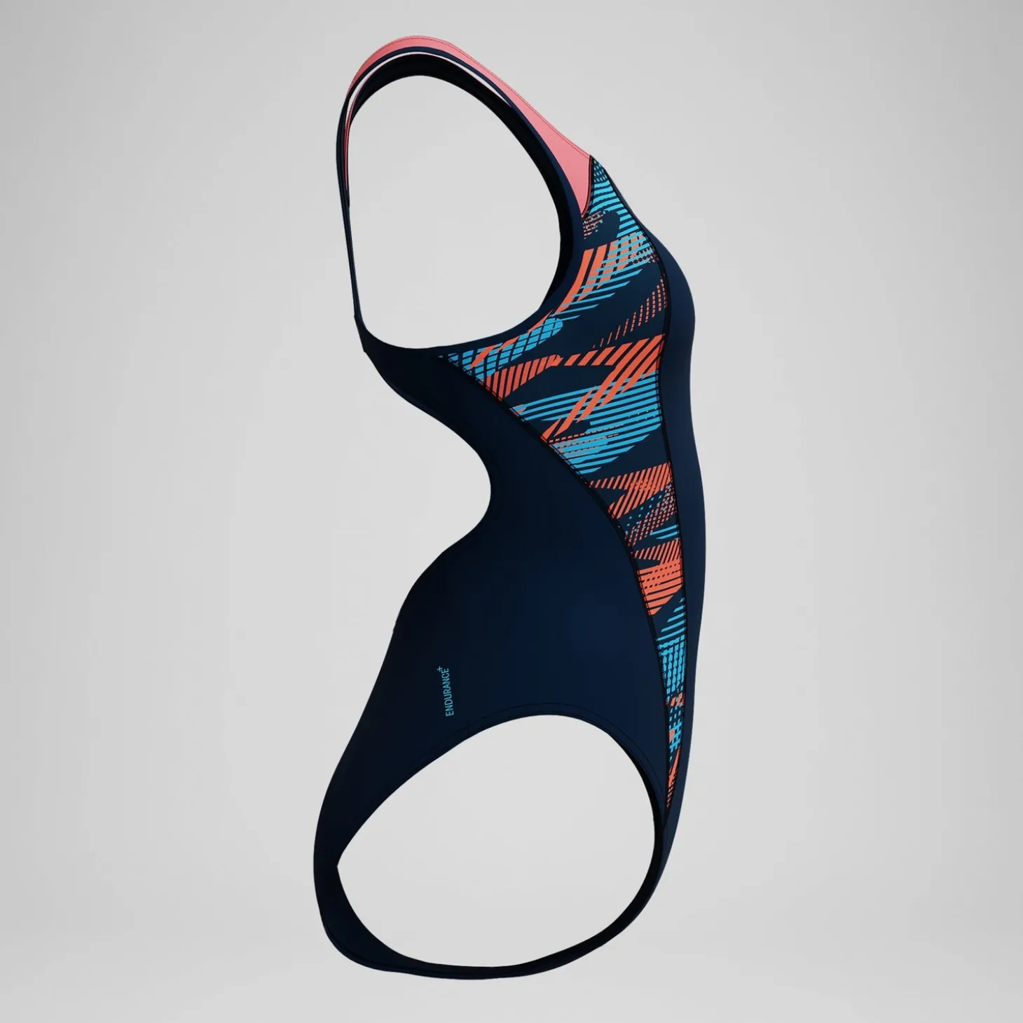Maillot de bain Femme Placement bleu marine/corail