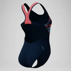Maillot de bain Femme Placement bleu marine/corail