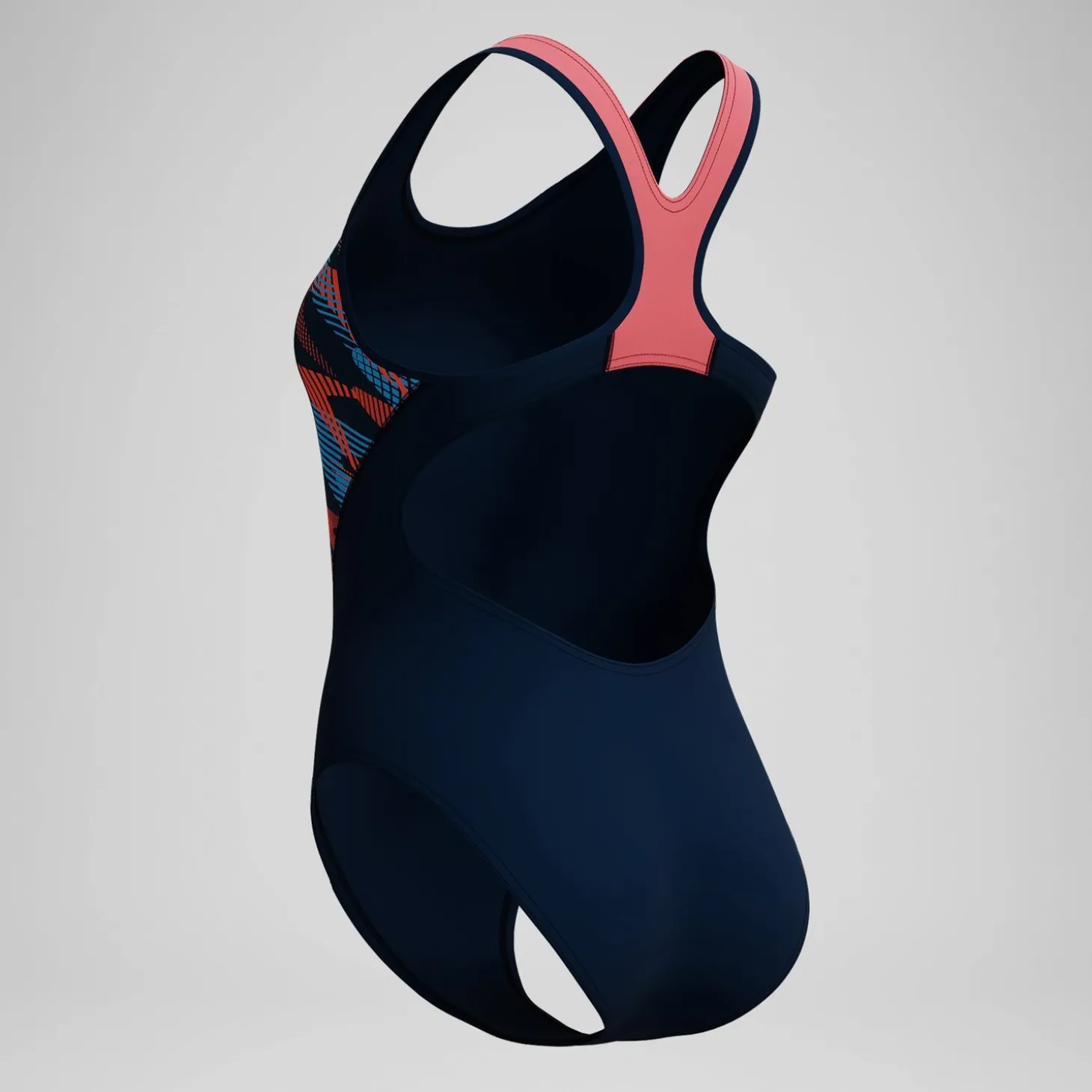 Maillot de bain Femme Placement bleu marine/corail