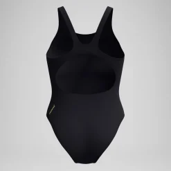 Maillot de bain Femme Placement Muscleback noir/jaune