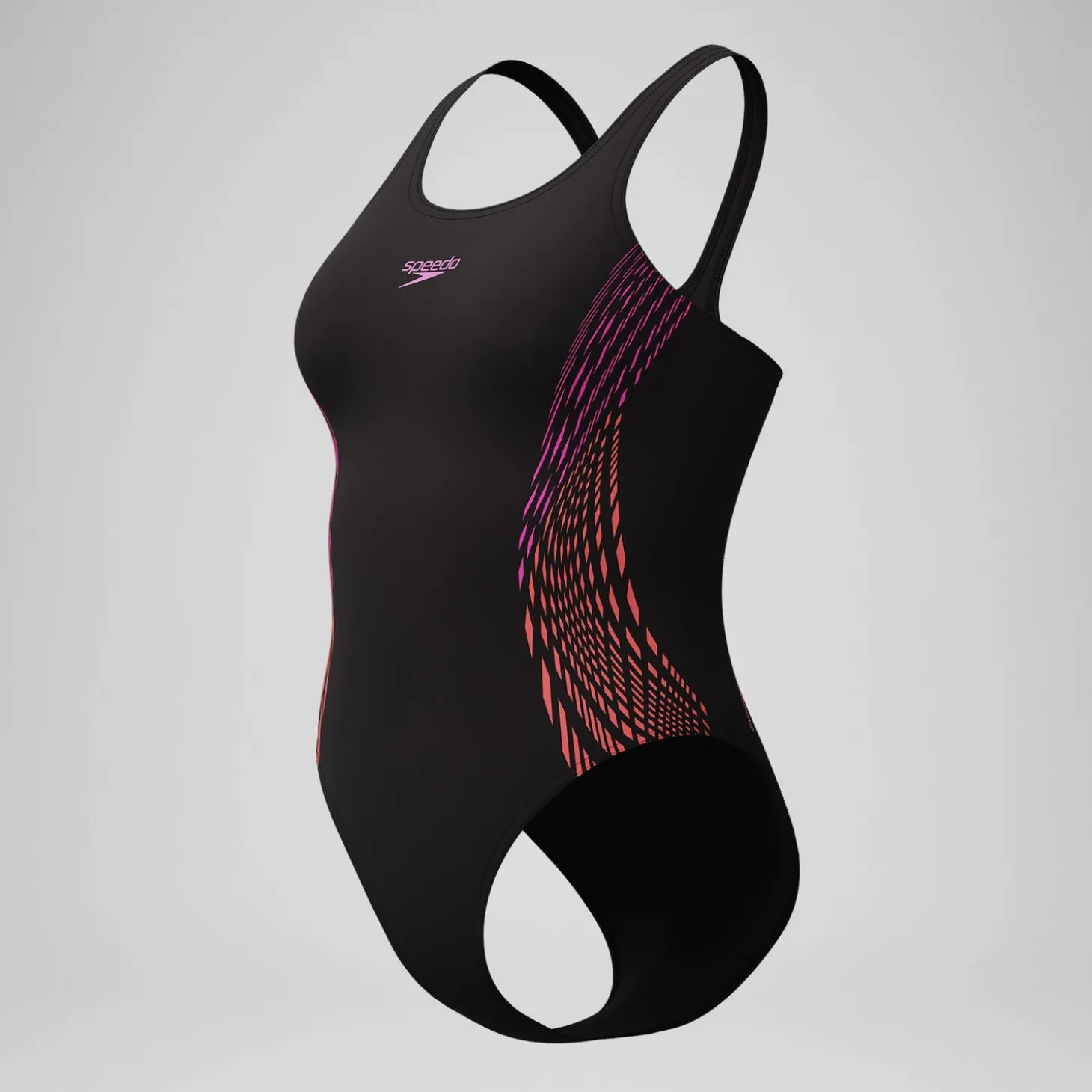 Maillot de bain Femme Placement Muscleback noir/rose