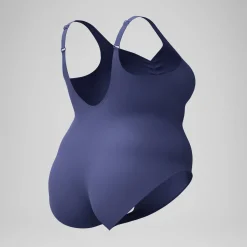 Maillot de bain Femme Plus Size effet galbant AquaNite bleu