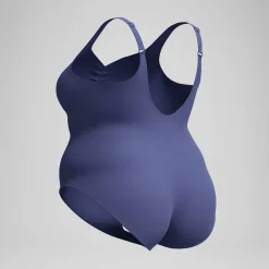 Maillot de bain Femme Plus Size effet galbant AquaNite bleu