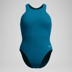 Maillot de bain Femme Racer Zip sarcelle foncé