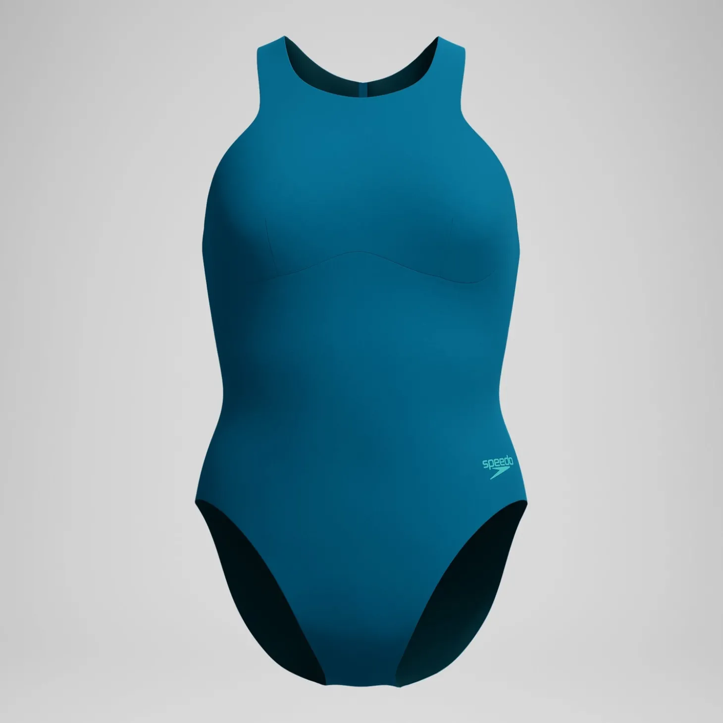 Maillot de bain Femme Racer Zip sarcelle foncé