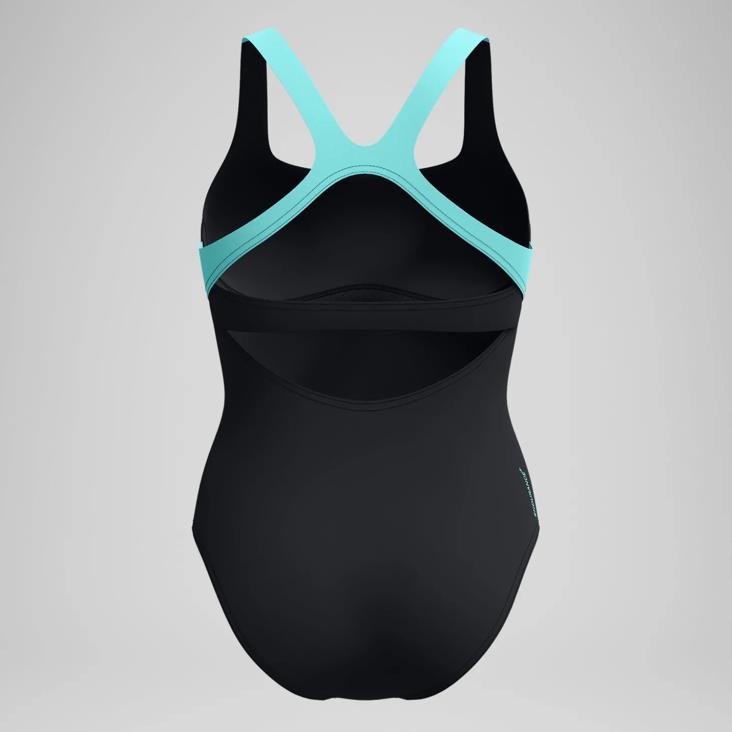 Maillot de bain Femme Racer Zip noir/vert