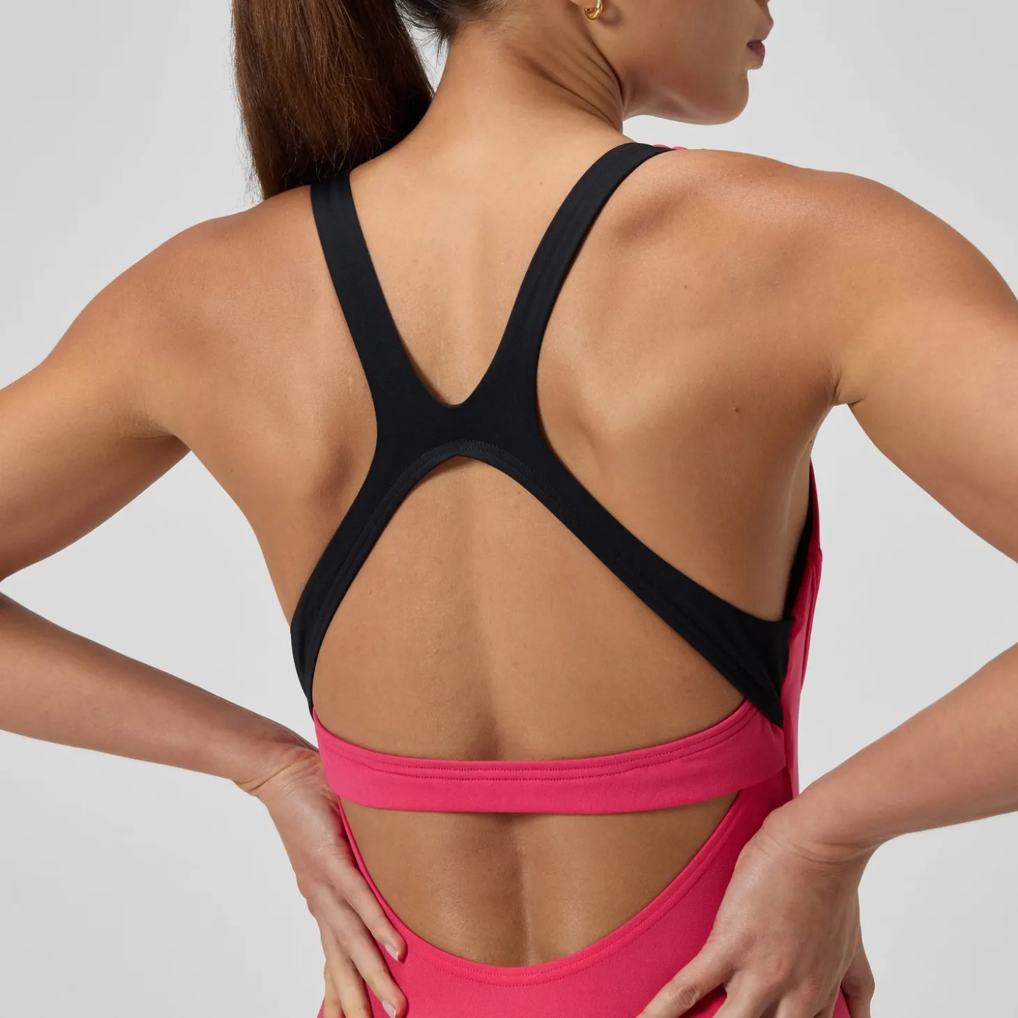 Maillot de bain Femme Racer Zip rouge