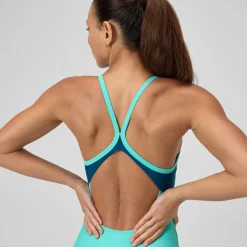Maillot de bain Femme Solid Racerback turquoise