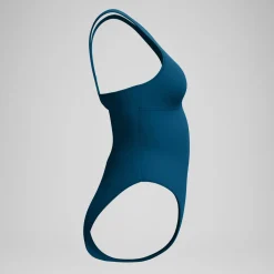 Maillot de bain Femme Solid à col haut sarcelle foncé