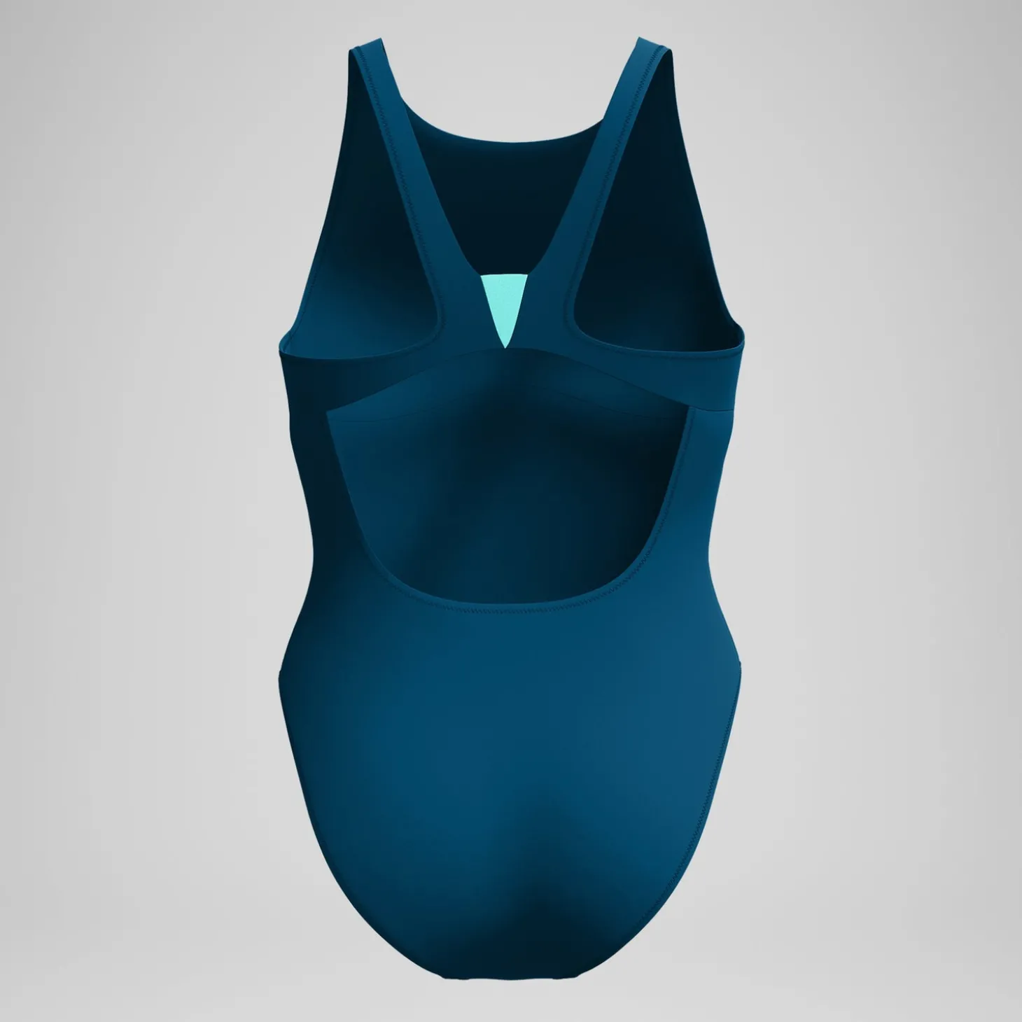 Maillot de bain Femme Solid à col haut sarcelle foncé