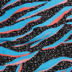 Maillot de bain Femmes à nouer dans le dos Allover Digital pour Femmes Noir/Bleu picton/Rouge sirène