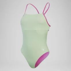 Maillot de bain Femmes uni avec liens à nouer dans le dos pour Femmes Vert matcha