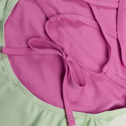 Maillot de bain Femmes uni avec liens à nouer dans le dos pour Femmes Vert matcha