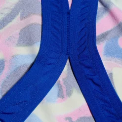 Maillot de bain Fille Digital Allover Powerback bleu/rose