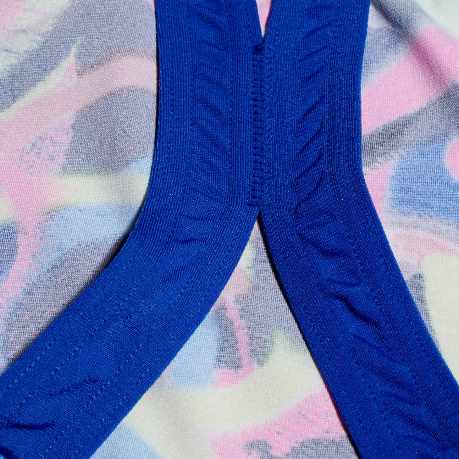Maillot de bain Fille Digital Allover Powerback bleu/rose