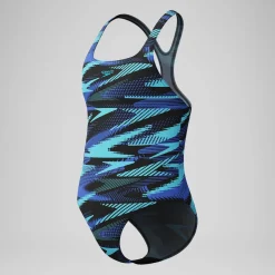 Maillot de bain Fille HyperBoom Medalist imprimé bleu