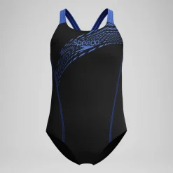 Maillot de bain Fille Medley Logo noir/bleu