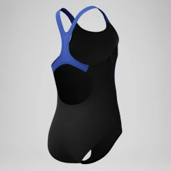 Maillot de bain Fille Medley Logo noir/bleu