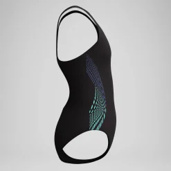 Maillot de bain Fille Placement Muscleback noir/bleu