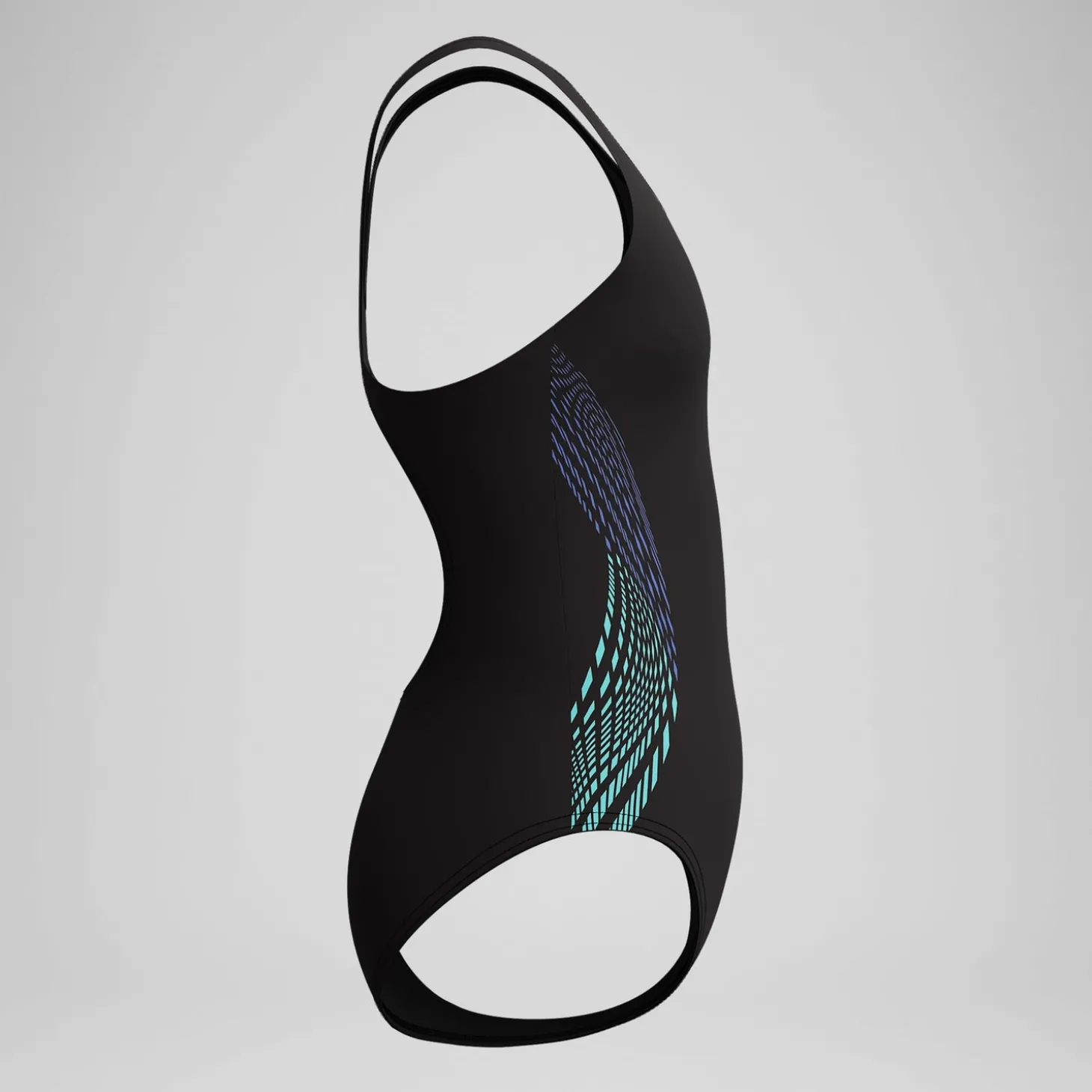 Maillot de bain Fille Placement Muscleback noir/bleu