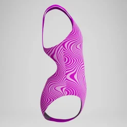 Maillot de bain Fille Spashback imprimé numérique rose