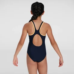 Maillot de bain Fille Splice Muscleback logo Boom bleu/orange