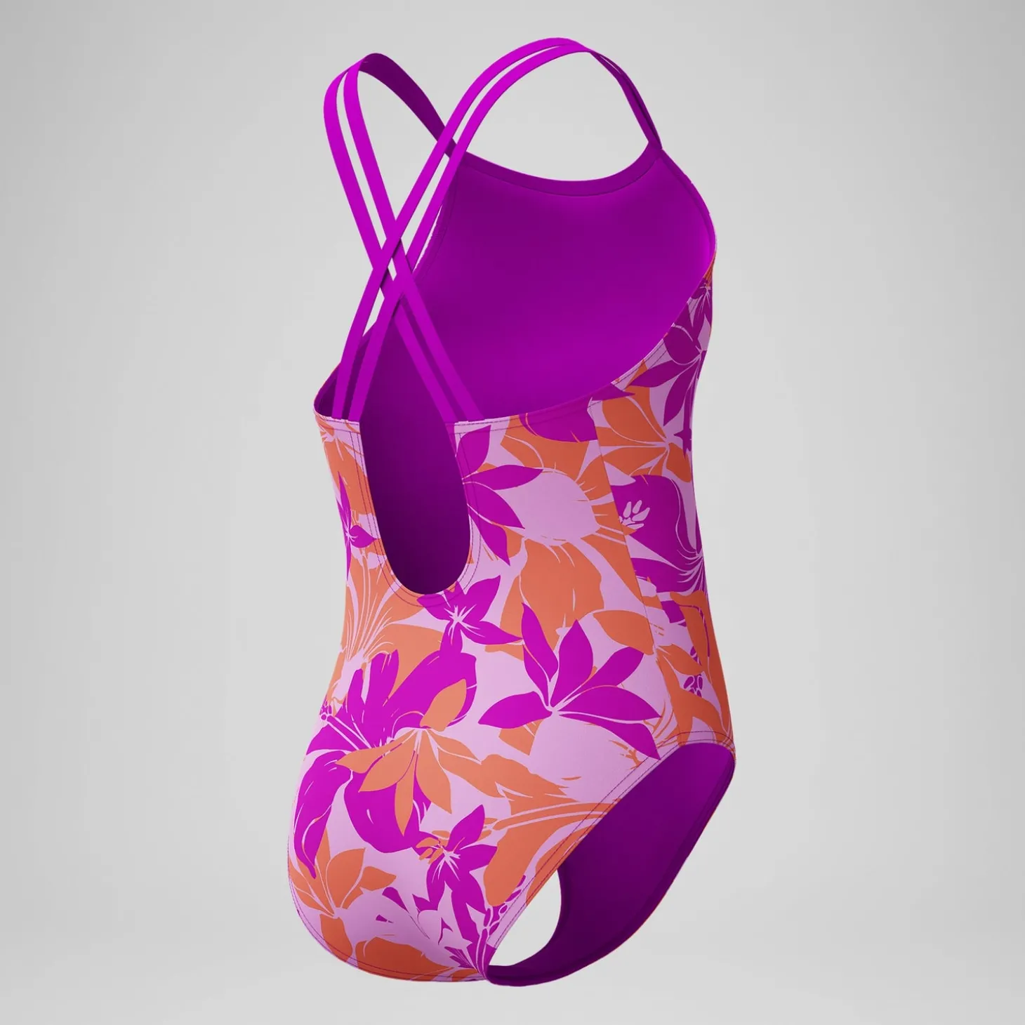 Maillot de bain Fille Twinstrap imprimé rose