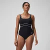 Maillot de bain gainant Femmes ContourEclipse pour Femmes Noir/Blanc