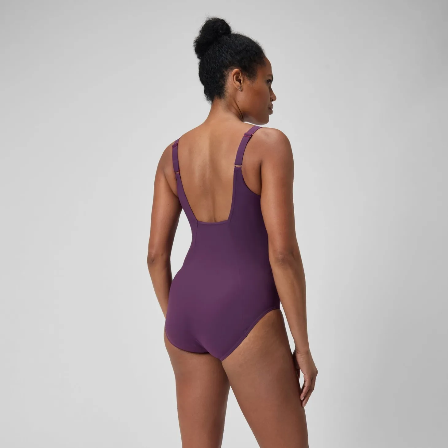 Maillot de bain gainant Femmes ContourEclipse pour Femmes Prune dandy/Rouge basque