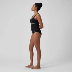 Maillot de bain gainant Femmes ContourEclipse pour Femmes Noir/Blanc