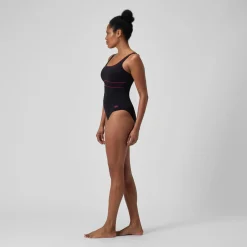 Maillot de bain gainant Femmes ContourEclipse pour Femmes Noir/Magenta brume