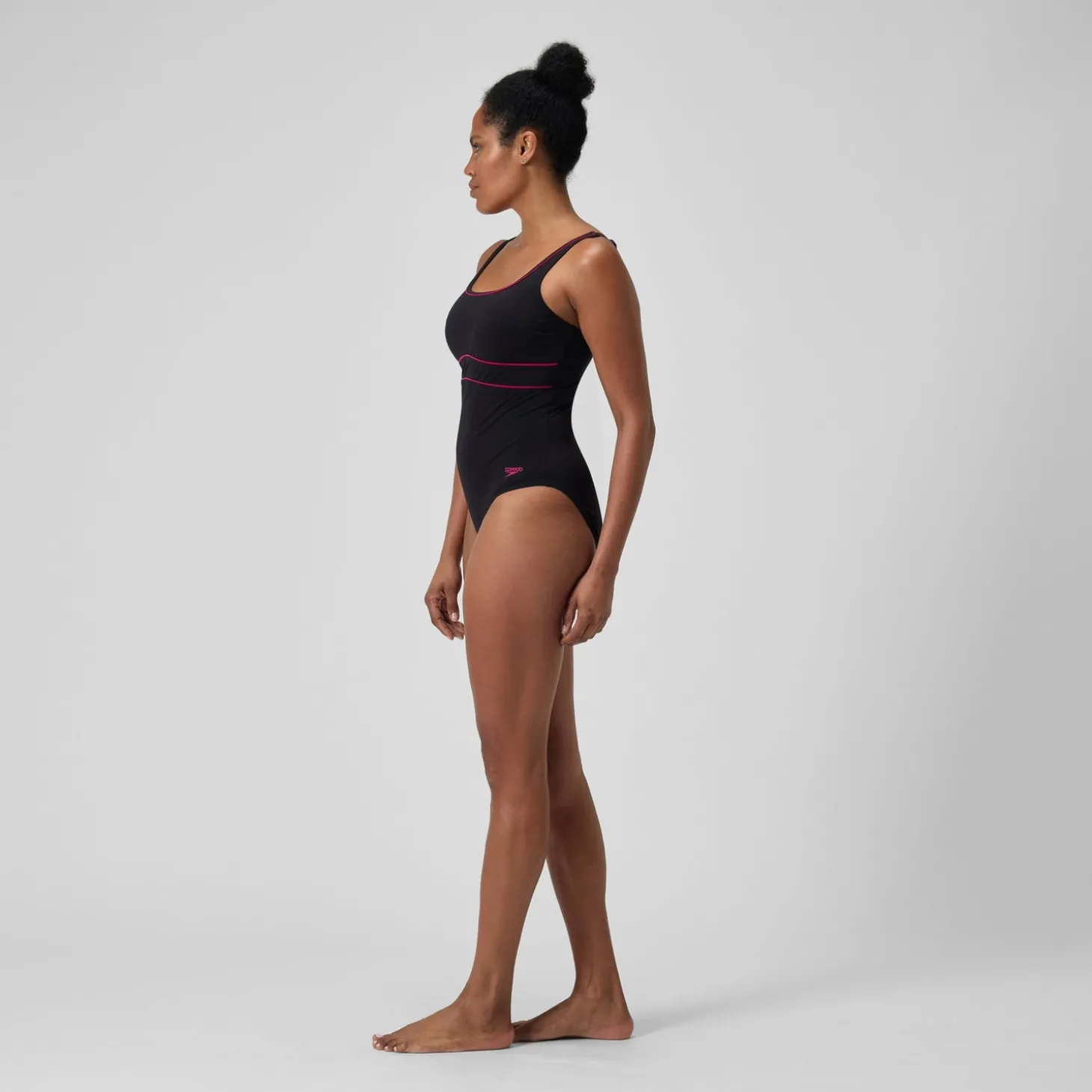 Maillot de bain gainant Femmes ContourEclipse pour Femmes Noir/Magenta brume