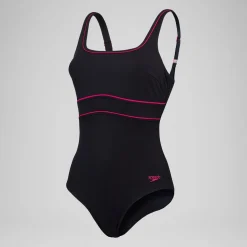 Maillot de bain gainant Femmes ContourEclipse pour Femmes Noir/Magenta brume