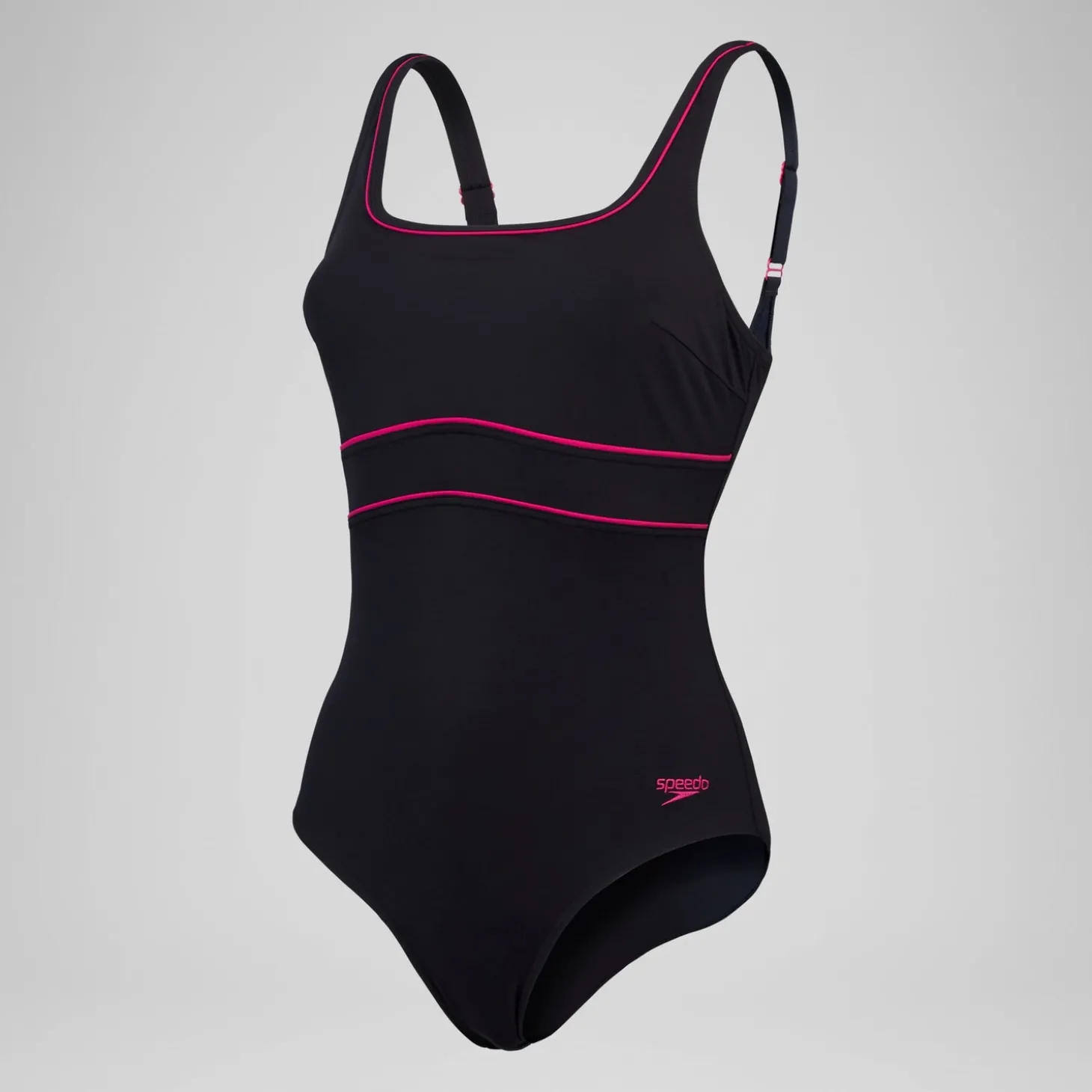 Maillot de bain gainant Femmes ContourEclipse pour Femmes Noir/Magenta brume